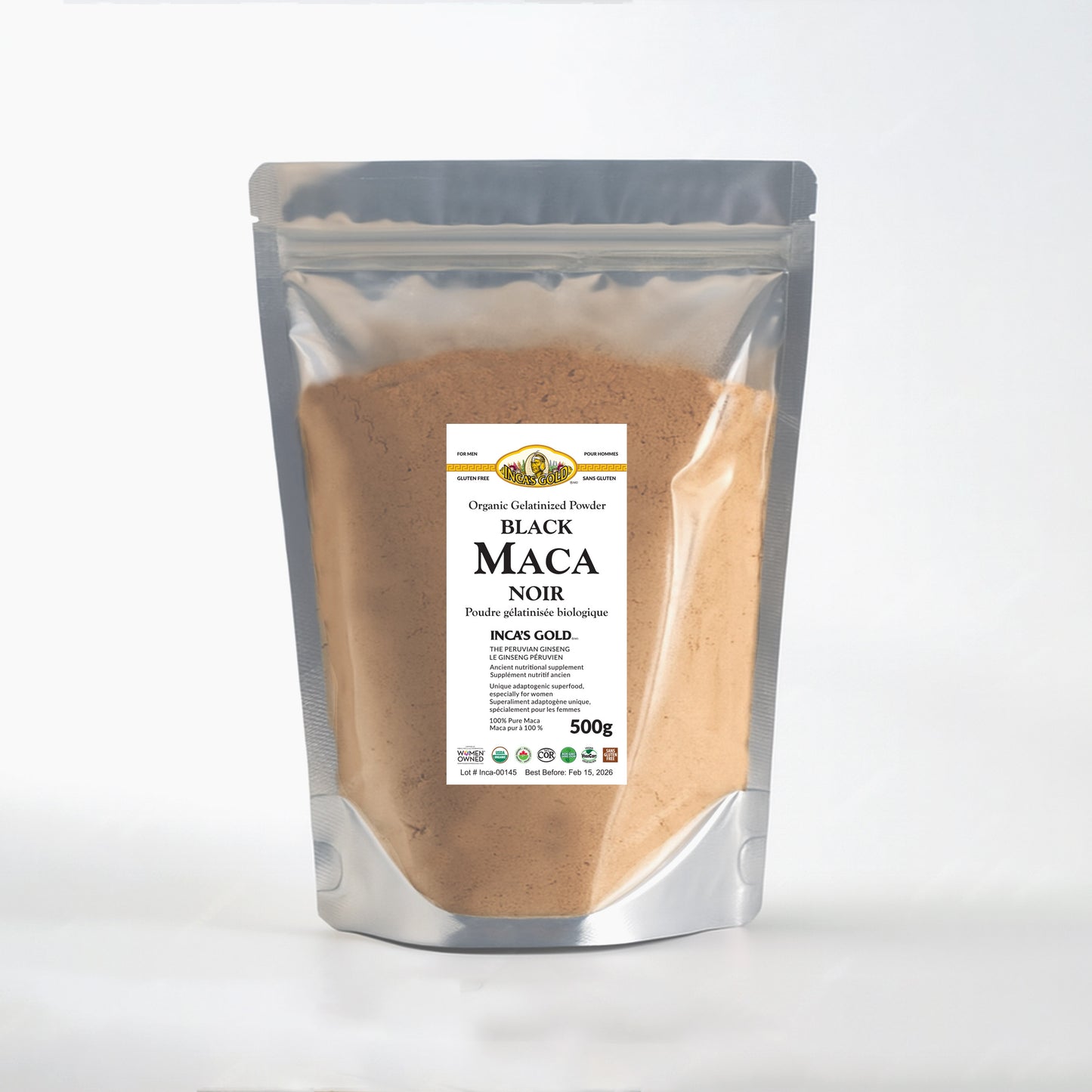 Organic Black Maca Powder - 1 Kg - Warehouse pack