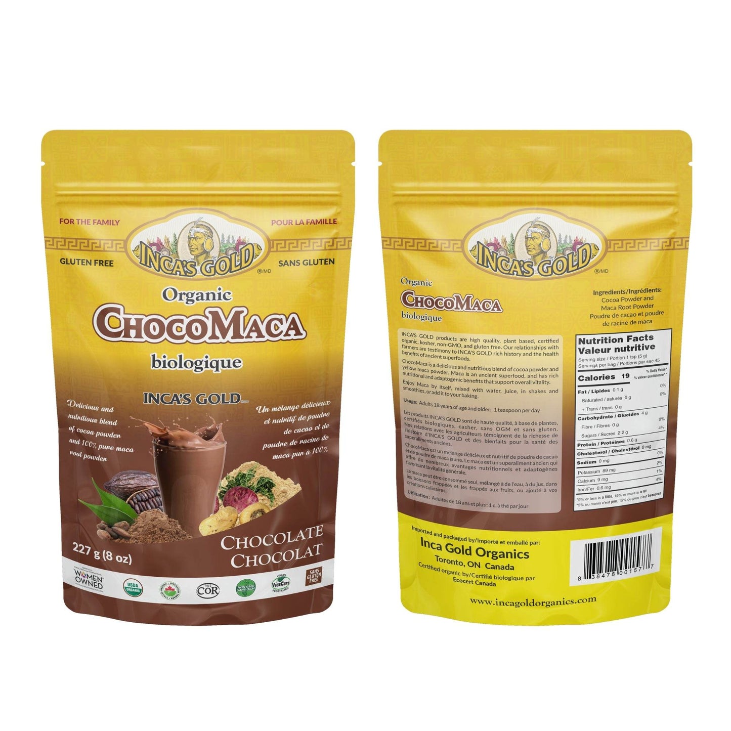 Organic ChocoMaca – 227g | Inca’s Gold Organics