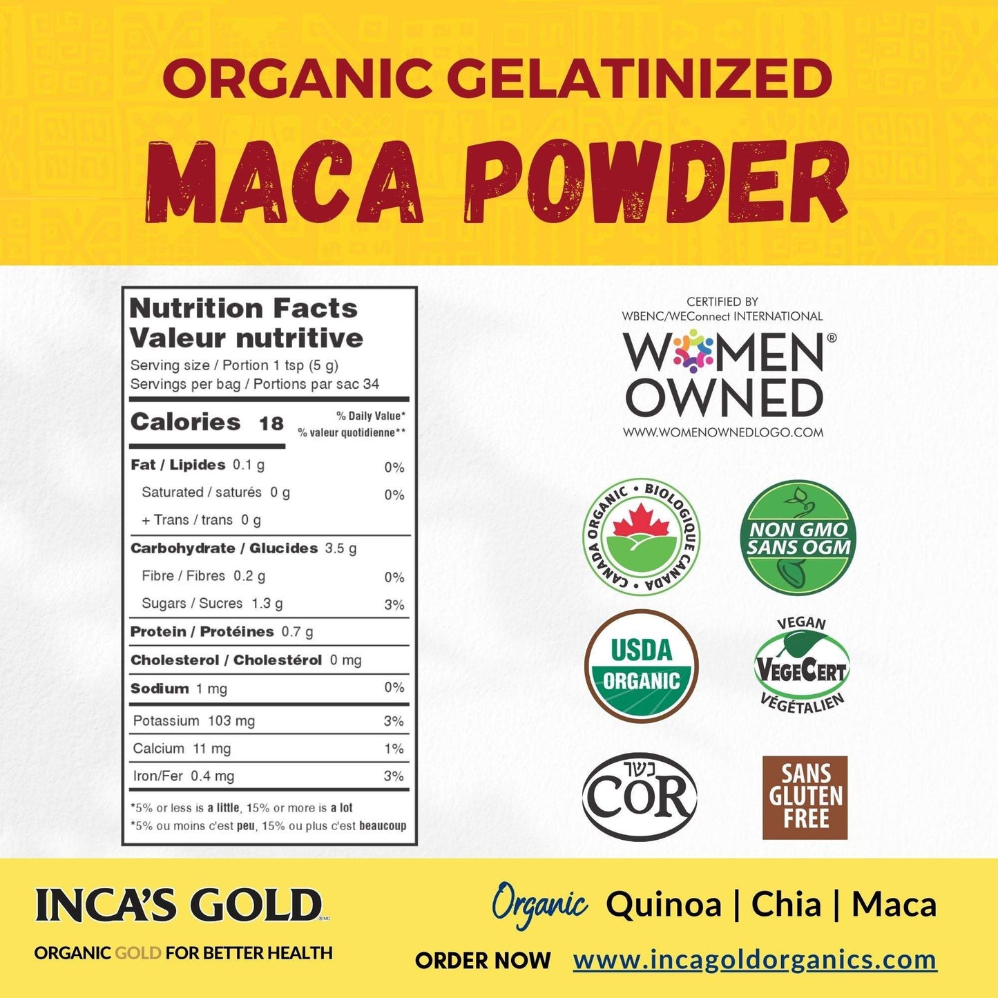 Organic Red Maca Powder - 170g