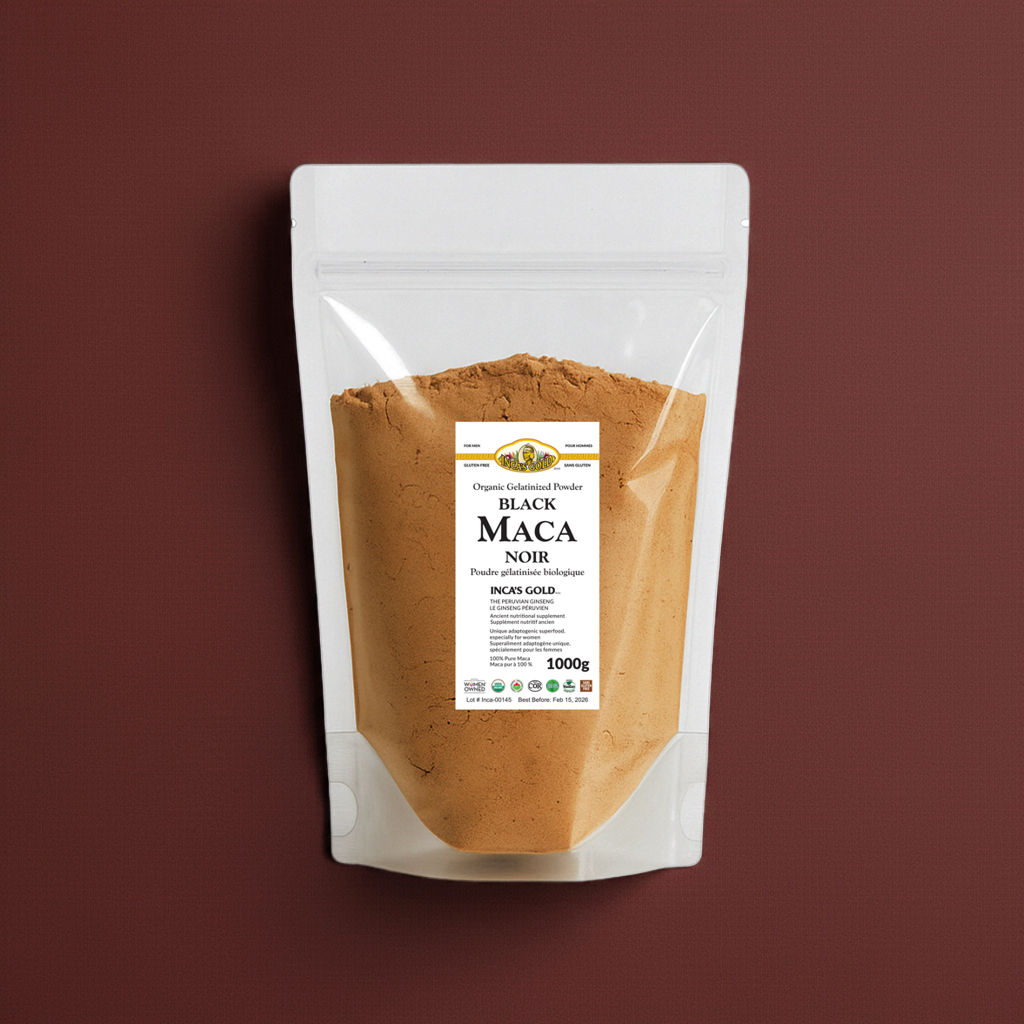 Organic Black Maca Powder - 1 Kg - Warehouse pack