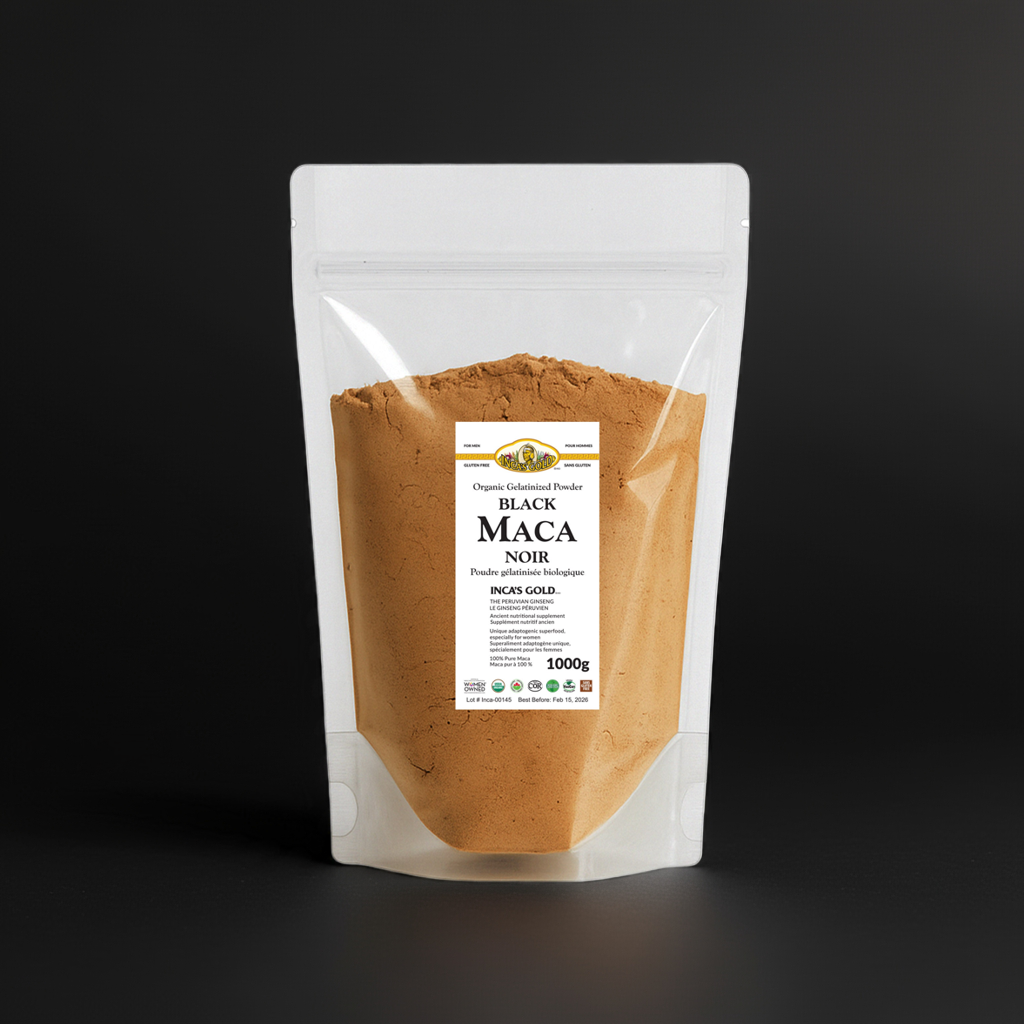 Organic Black Maca Powder - 1 Kg - Warehouse pack