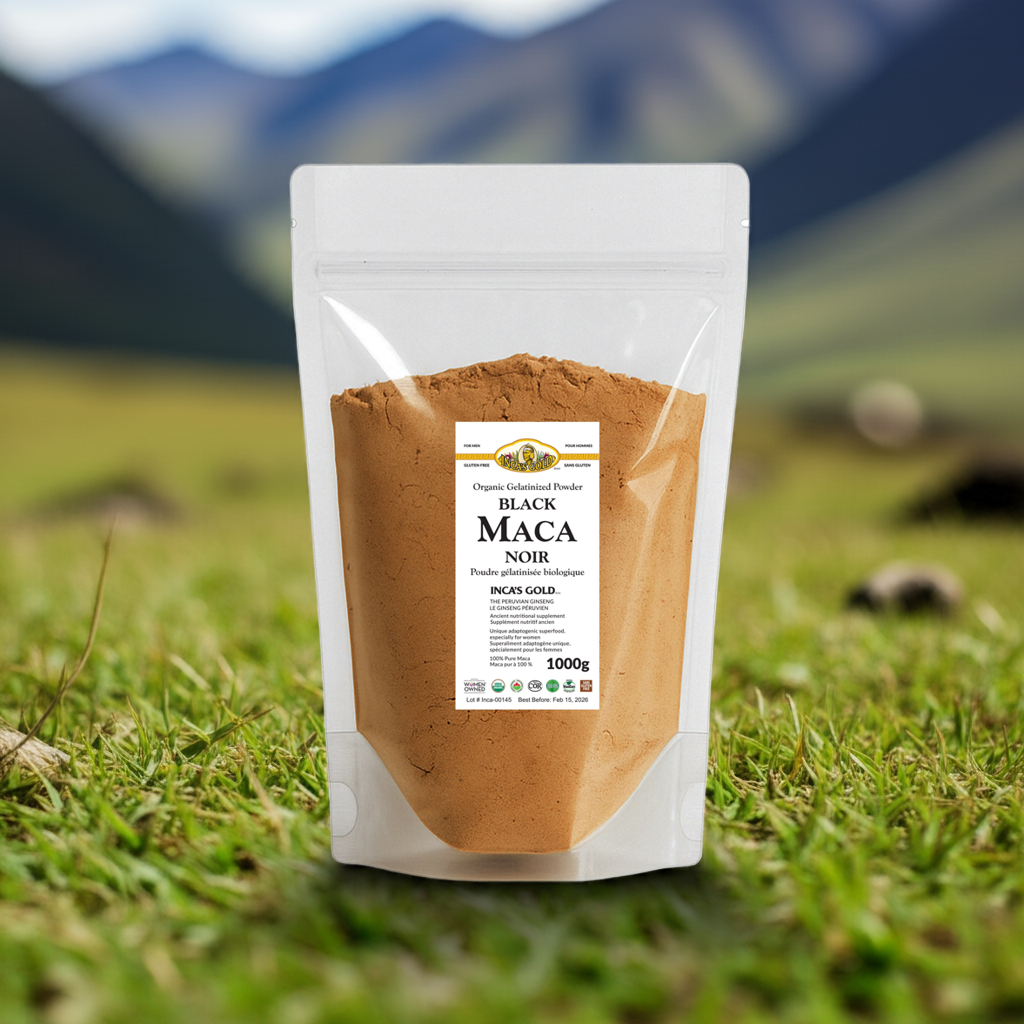 Organic Black Maca Powder - 1 Kg - Warehouse pack
