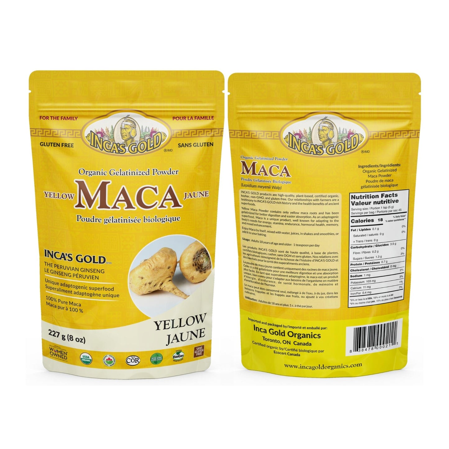 Organic Yellow Maca Powder - 227g