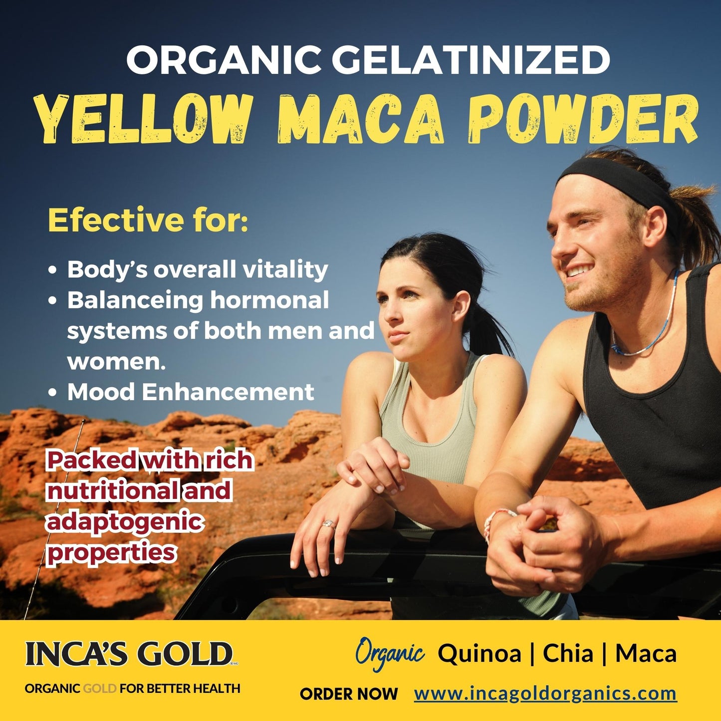 Organic Yellow Maca Powder - 227g