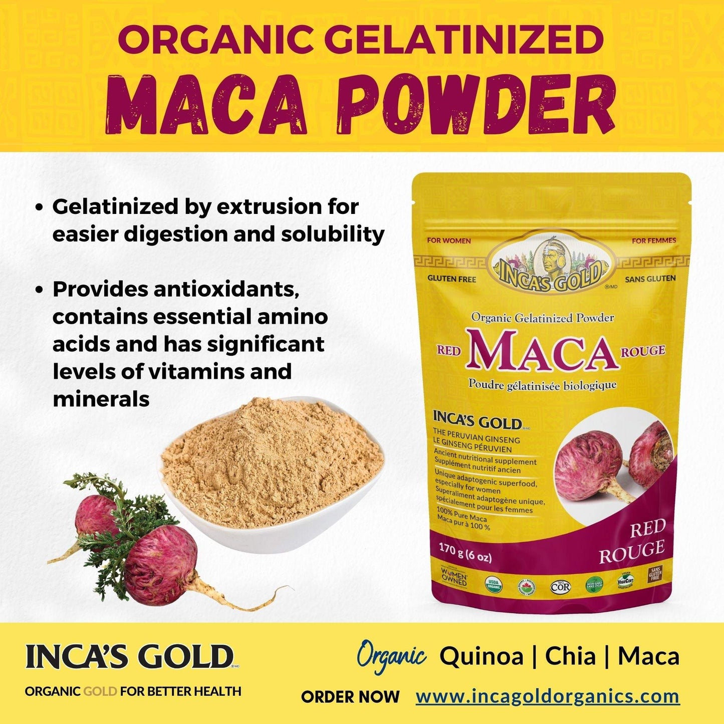 Organic Red Maca Powder - 170g