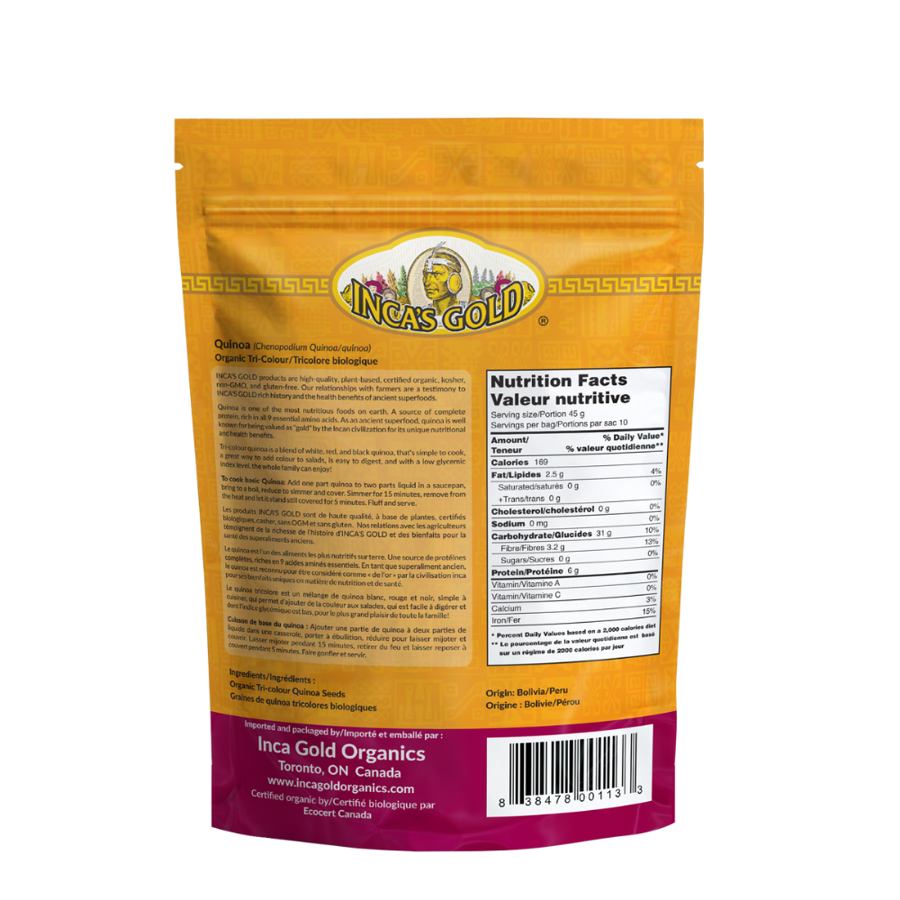 Organic Tri-Colour Quinoa - 454g
