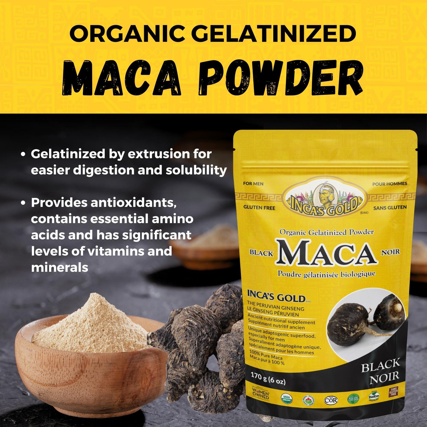 Organic Black Maca Powder - 170g