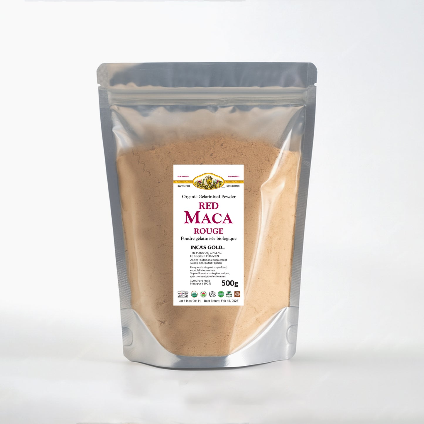 Organic Red Maca Powder - 500g  - Warehouse pack