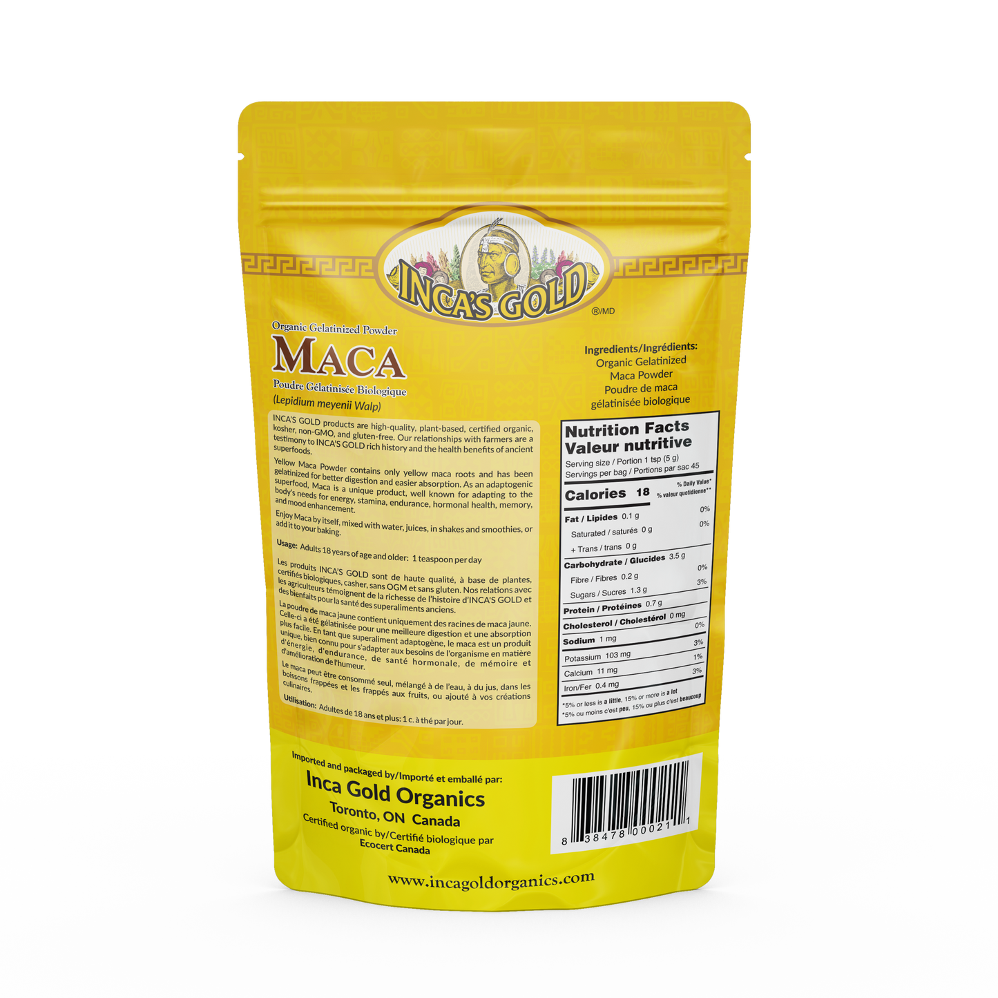 Organic Yellow Maca Powder - 227g