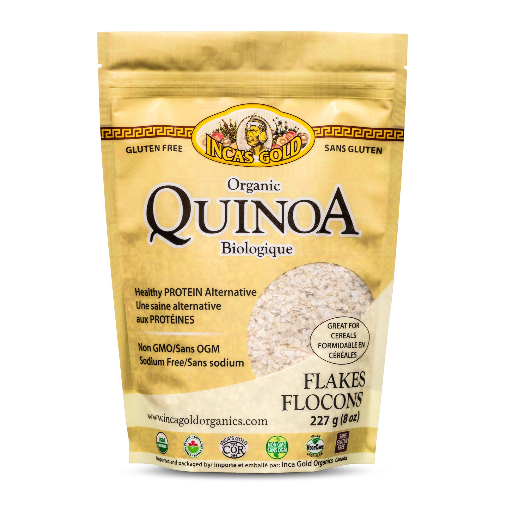 INCA'S GOLD Organic Quinoa Flakes 227g